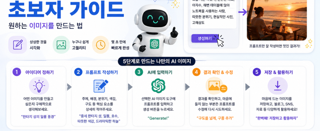 AI 이미지 생성 초보자 가이드: 원하는 이미지를 만드는 프롬프트와 실전 활용법